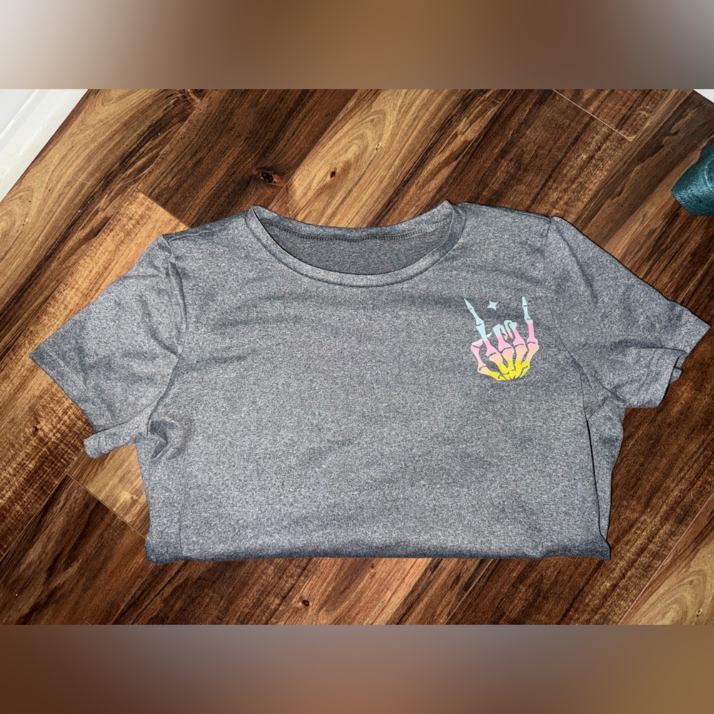 SHEIN Heather Gray Casual Tee